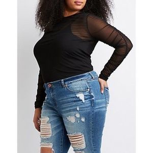 Charlotte Russe | Sheer Mesh Top
